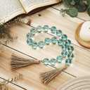 Misdary Modern Decorative Glass Beads with Tassels, Accent for Table Coffee Table Decor for Living Room, Modern Home Decor Indoor Outdoor Stylish Tabletop Accent, 25.6 Inch, Blue