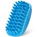 Rubber Curry Brush Dog for Short Haired Dogs - Soft & Gentle Deshedding Brush - Use Wet as Bath Brush or Dry for Grooming Loose Hair