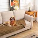 fuguitex Waterproof Dog Blanket Reversible for Small Dogs Resistant Leakproof Washable Couch Cushion Bed Protector Cover for Indoor Furniture Pet Friendly30"*90",Brown+Brown