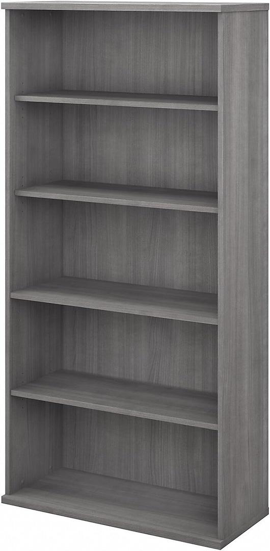 Bush Business Furniture Studio C 5 Shelf Bookcase, Platinum Gray