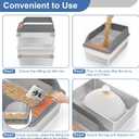 Stainless Steel Sifting Litter Box with Lid, Large Sifting Cat Litter Box for Pine Pellets & Big Cats,Metal Pellet Sifter Litter Pan System for Odor Control,Sifting Box Liners & Scoop (L:19.7''×13.8''×10'')