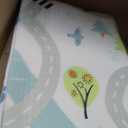 Nuby Reversible Baby Floor Mat - Foldable and Lightweight Foam Infant Play Mat - 77" x 58" - Easy Storage and Travel - Car Tracks/Alphabet