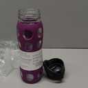 Lifefactory 22-Ounce Glass Water Bottle with Active Flip Cap and Protective Silicone Sleeve, Plum