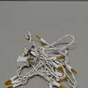 Novelty Lights 8.5 Feet 20 Bulb Amber Mini Light String on White Wire, Non-Connectable Incandescent Fairy Lights for Bottles and Crafts, 4" Bulb Spacing, 24" Lead, Stackable Fused Plug