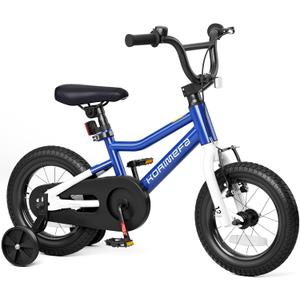 KORIMEFA Kids BMX Bike for 2-8 Years Old, 12 14 16 Inch Coaster Brake Bicycle with Removable Training Wheels, Children Bike for Little Boys & Girls, Rider Height 33-50 Inch