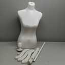 FDW Female Mannequin Body Dress Form Sewing Mannequin Torso Manikin with Tripod Base Stand Adjustable Mannequin for Sewing Clothes Display (White)