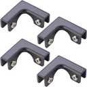 jinyatu 4Pcs Glass Clamp Square Frame 90 Degree Corner L Shape Connector Clip Holder for Rimless Aquarium Shower Door Cube Glass Panel Fixing (Max Clamp 10mm Thick)