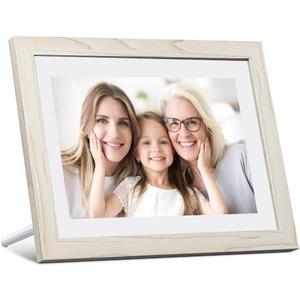 Dragon Touch Digital Picture Frame WiFi 10 inch IPS Touch Screen Digital Photo Frame Display, 32GB Storage, Auto-Rotate, Share Photos via App, Email, Cloud, Classic 10 White, XKS0001-WT-US2 (White)