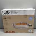 bella Make & Take XL Electric Skillet, Fits-anywhere kitchenware, EverGood Ceramic Coating, Adjustable Temperature & Dishwasher-Safe Tempered Glass Lid, Cast Aluminum Base, 1200 Watt, Oatmilk