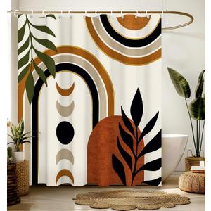 Shower Curtain for Bathroom Stall Boho Modern Cute Aesthetic Decorative Girly Waterproof Unique Art Boho Girls Chic Print Design Teen Pretty Women Cortinas de Bao Bathtub 72 x72 Inch