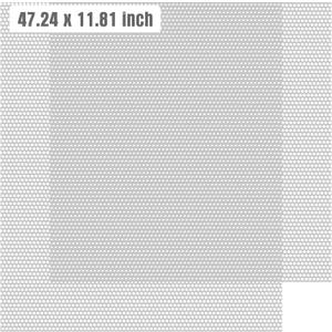 2 Pack Customizable Floor Vent Covers - 1200x300mm Magnetic PVC Vent Mesh for Wall, Ceiling & Home Floor - DIY Air Vent Filters with Extra Toolkit to Catch Debris, Hair & Insects - White