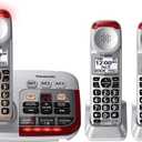 Panasonic KX-TGM450S + (2) KX-TGMA45S Digital Answering Machine with Volume Boost Control for Amplified Caller Voice Cordless Telephone-3 Handset