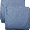 Patio Seat Cushion Covers,Washable Slip Covers Replacement,Waterproof Outdoor Furniture Chair Cushion Pillow Seat Cover for Couch,Garden,Sofa,Denim Blue,24"24"4"(2 Covers Only)