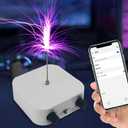 Tesla Coil Music Solid State Bluetooth Tesla Coil Speaker Touchable Artificial Lightning Spark Gap Arc Generator Desktop Toy Arc Plasma Loudspeaker Electric Power Wireless Transmission Science
