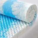 SINWEEK 3 Inch Egg Crate Memory Foam Mattress Topper Full Size, Soft Mattress Pad for Back Pain Relief, Bed Topper, CertiPUR-US Certified, Blue