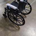 Medline Comfortable Folding Wheelchair with Swing-Back, Desk-Length Arms and Elevating Footrests, 20”W x 16”D Seat