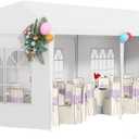 10x30 Outdoor Canopy Patio Tent Camping Gazebo Events with 5 Removable Walls for [Party] Wedding BBQ Cater, White