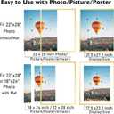 JCJMY 22x28 Picture Frame with 18x24 Mat, Display Photo 18x24 with Mat or 22 x 28 Without Mat, Wall Hanging Large 22 by 28 Poster Frame with Plexiglass, Gold