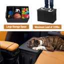 Car Seat Extender for Large Dogs, Back Seat Extender for Dogs up to 120 LBS Large Dog Extender with Storage Car Organizer Gap Filler for Front or Back Seat, Black-L-20.1 x 11.4 x 14.2 in