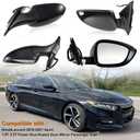 Right Passenger Side Door Mirror For Honda Accord LX, Sport 2018-2022 Power Non-Heated No-Turn signal Match to Black Paint Replaces HO1321328 76208-TVA-A02 (3pin)