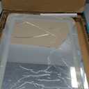 22x17 Inch Lighted Vanity Mirror with Dimmable LED Lights - 3 Color Modes, Smart Touch Control & 360 Rotating Base - Desk Makeup Mirror (White)