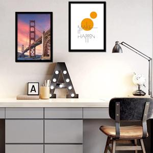 Black Picture Frames, 6 pack, 8x12 inches