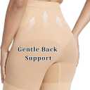 KIM S Shape Your Bump Seamless Maternity Shapewear for Dress, Pregnancy Underwear Prevent Chafing Belly Support (Beige)