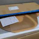 Coffee Table for Living Room Mid Century Modern Center Table with Glass Top and Wood, Brown/Black (32 Inch)