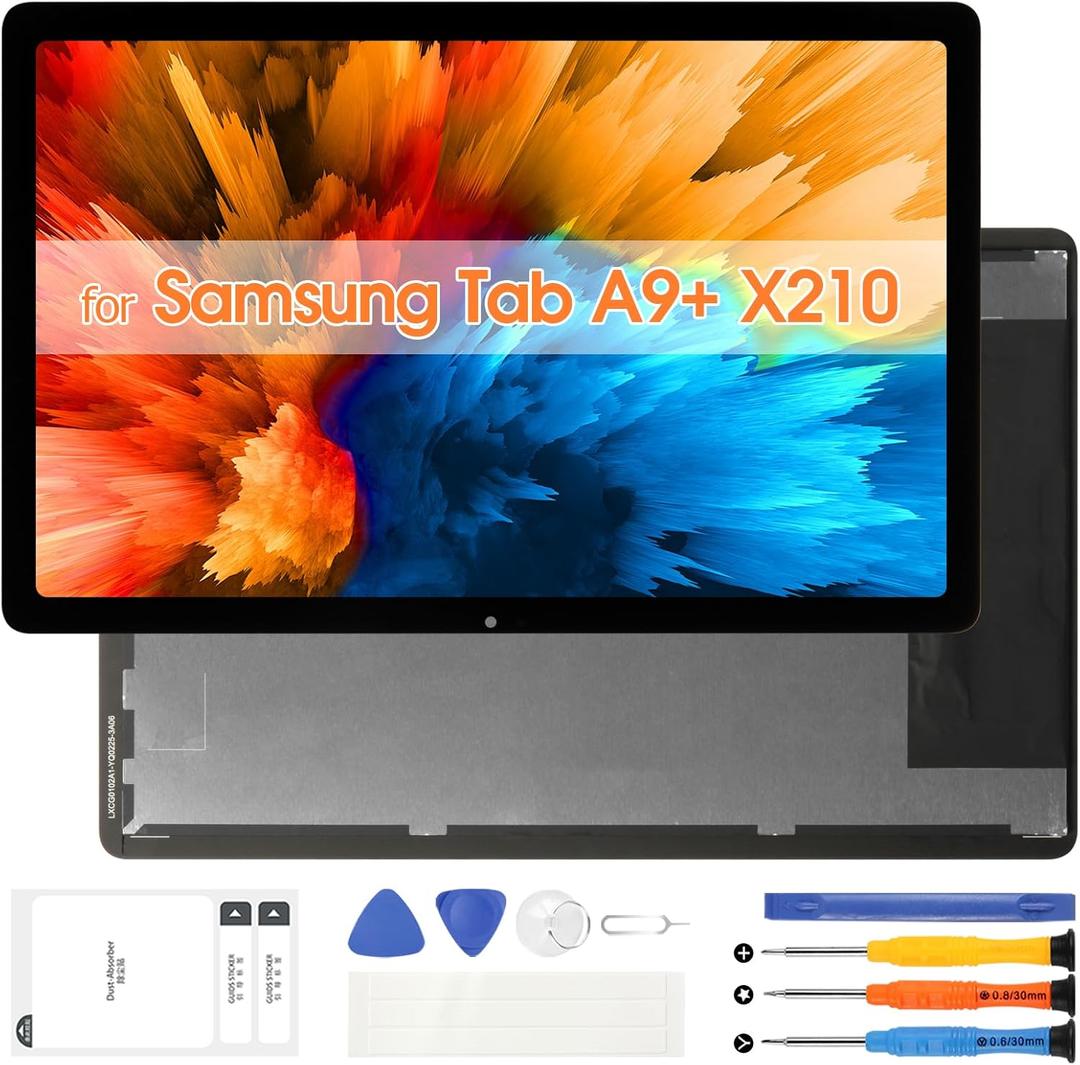 for Samsung Galaxy Tab A9 Plus Screen Replacement - for Galaxy Tab A9 Plus LCD Display for Samsung Tablet SM-X210 X215 X216B LCD Digitizer Touch Screen Assembly with Repair Tools (WiFi Version,11")