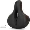 Bike Saddle Ergonomic Shape for Hip Comfort, Shock-Absorbing Design, Breathable Fabric, Suitable for Road & Mountain Biking, Secure Installation