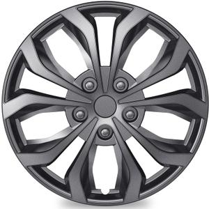 TangMiGe 4-Pack Universal Hubcaps Wheel Covers Replacement R14, Steel Wheel Rim Cover for Most Cars Trucks Sedans SUV, 14" 14 in Hub Caps (Gray Color, 14 inch)