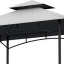 OIPUNSHLE Grill Gazebo Canopy Replacement, 5 x 8 Ft, Grey