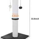 Cat Scratching Post 34 Inches Heavy Duty and Thicker Cat Scratching Post Sisal Rope with Hanging Ball and Mice Scratching Post for Indoor Cats and Adult(Black)