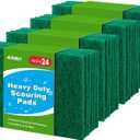 AIDEA Heavy Duty Scouring Pads, Dish Scrubber Pads for Household and Kitchen, Multipurpose Scour Pads for Cleaning, 24 Pack, 5.5in*3.5in