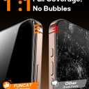 3 x 2 Pack for iPhone 14 Pro Max Privacy Screen Protector Tempered Glass:9H+ Durable, Auto Positioning, Bubble Free, High Definition, Easy Installation