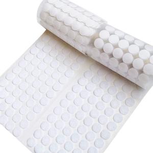 Self Adhesive Dots, Strong Adhesive 1000pcs(500 Pairs) 0.59" Diameter Sticky Back Nylon Dots, Hook & Loop Dots with Waterproof Sticky Glue Tapes, Very Suitable for Classroom, Office, Home (White)