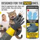 Thickened Pet Bathing Gloves with Waterproof Long Sleeves, 29.5 Inch Rubber Scratch Resistant Handling Gloves for Grooming, Puncture Proof Pet Supplies for Aggressive Cats, Small Dogs, Rabbits