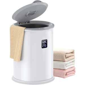 Large Towel Warmer for Bathroom, Luxury Hot Towel Warmer with Timer, LED Display Time and Temperature, Insulation Effect Up to 150 Minutes, Delay Time Up to 24 Hours, Best Ideals (White)