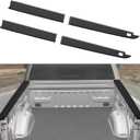 5.7ft Truck Side Bed Rail Caps for 2009-2018 Dodge Ram 1500 Crew Cab, Bedrails Covers Top Protectors Molding Cap w/Stake Holes for Dodge Ram 1500 with 5.7' Bed Accessories, 4PCS