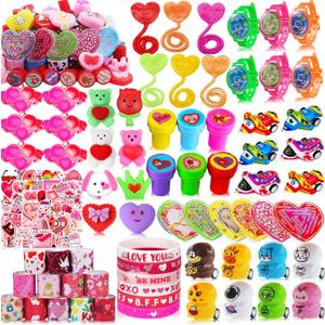 132 Pcs Valentines Day Party Favors for Kids, Prizes Treasure Box Toys, Pinata Filler Goodie Bag Stuffers, Treasure Chest School Rewards for Boys Grils, Classroom Exchange Gifts Prizes
