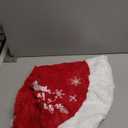 36 Inch Christmas Tree Plush Skirt,Red Faux Fur Christmas Tree Skirt with Snowflakes,Christmas Decorations Tree Base Skirt for Xmas Tree Decoration,Holiday Home Party Decor