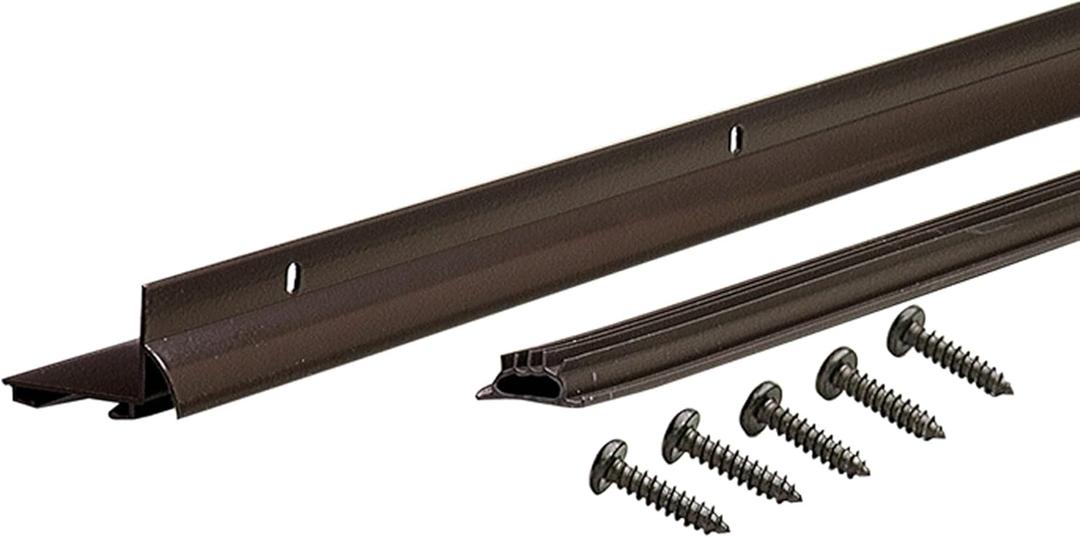 M-D Building Products 69505 48 in. Bronze Aluminum L-Shape Commercial Screw-on Under Door Seal