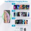 15W Fast Wireless Charging Pad Charger Mat for Samsung Galaxy S25 Ultra S25 Plus S25 S24 S23 Ultra, iPhone 16 Pro Max 15 Pro Max, Wireless Phone Charger Station for Pixel 9/9 Pro XL/8a/8 Pro/8/7 Pro