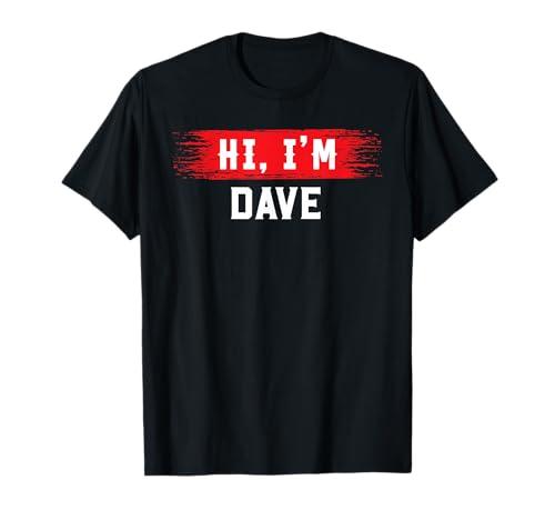 Hi I'm DAVE T-Shirt Name Funny DAVE T-Shirt, Size L youth