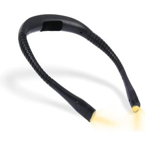 Book Light, 3-Color & 9-Brightness Reading Light, Bendable Neck Light, 80-hr Lasting Rechargeable Lamp, Perfect Book Light for Reading in Bed, Knitting, Camping (Black, Classic)