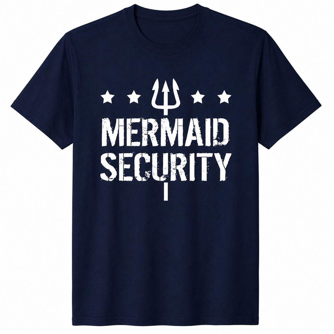 Merman Mermaid Security T-Shirt Funny Swimming Gift T-Shirt XL
