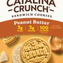 Catalina Crunch Protein Cookies, 4g Protein per Serving | Low-Sugar Sandwich Cookies | Gluten Free, Vegan | Keto Dessert Snacks - Peanut Butter, 5.9 oz. (14 Count)
