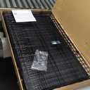 MidWest Homes for Pets 36-Inch iCrate for Medium-Large Breeds, 41-70 lbs, Double Door Folding Dog Crate with Divider Panel, Leak-Proof Tray & Secure Latches, Portable, Durable & Easy to Assemble (Black)