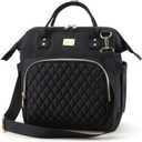 Weitars Lunch Bag for Women Cute Lunch Bag For Work,Insulated Lunch Box Cooler Bag Leakproof Wide-Open Lonchera Lunchbag Lunch Tote With Pockets And Adjustable Strap For Office Picnic Beach (Black)