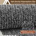 COSY HOMEER Kitchen Rugs Non-Slip 20x30/20x48 Inch Thick Polypropylene Standing Mat for Home Machine Washable, Black Frame Black White, 20"x30"+20"x48"